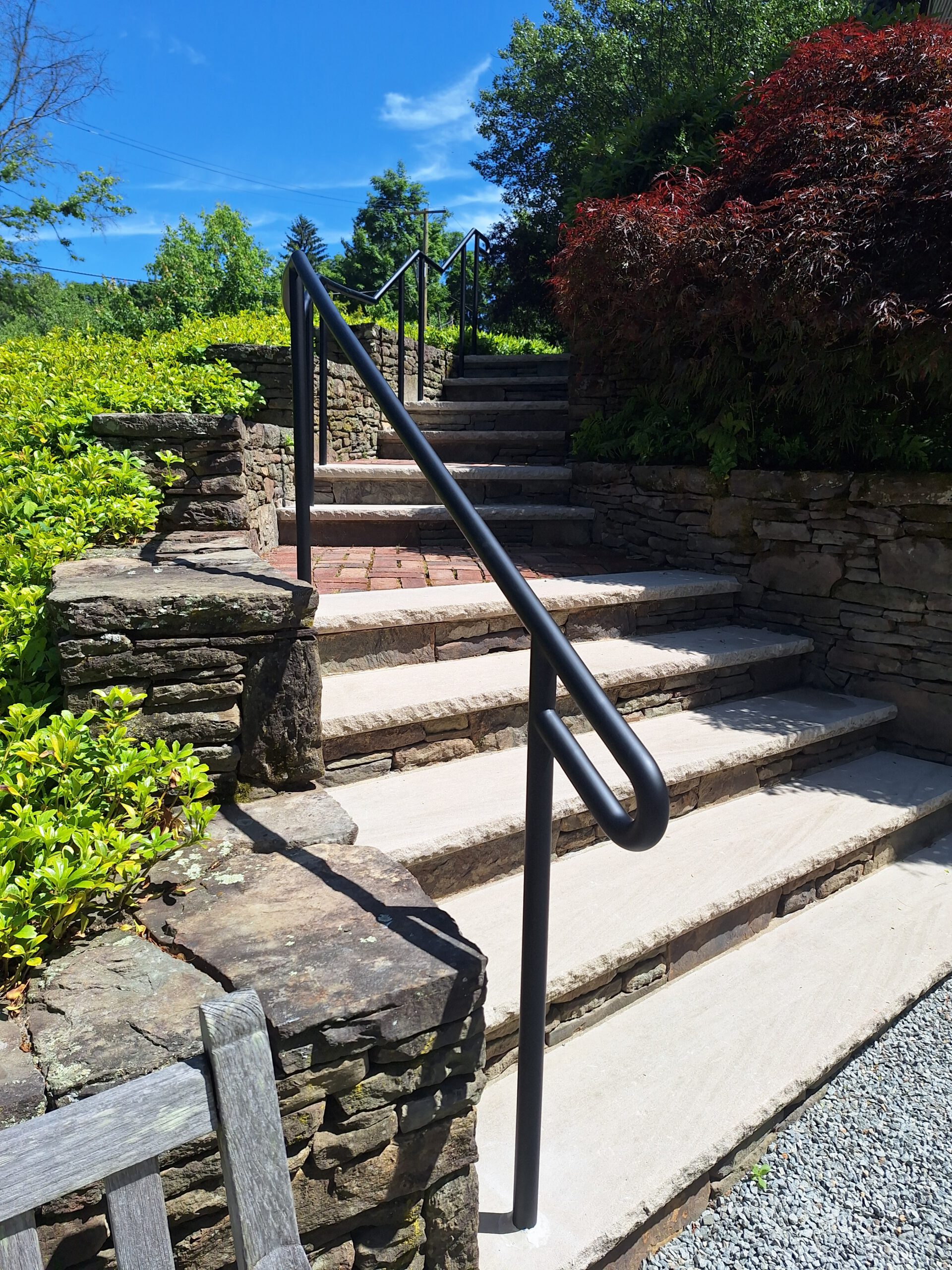 Stone Step Railing